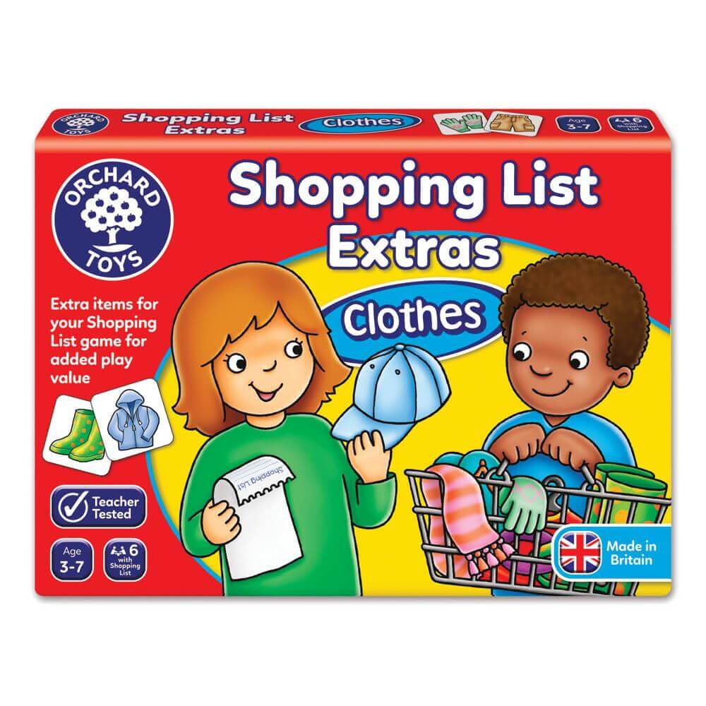 Orchard Toys Shopping List Game Extras Clothing Booster Pack